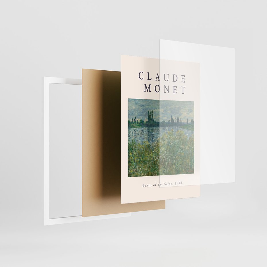 Zestaw obrazy w ramie 30x40 galeria - Monet, imprezjonizm, reprodukcja, sztuka - rama biała