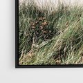 Obraz w ramie 100x70 - Harmonia Natury - widok z wydm, wydmy porośnięte trawami - rama czarna
