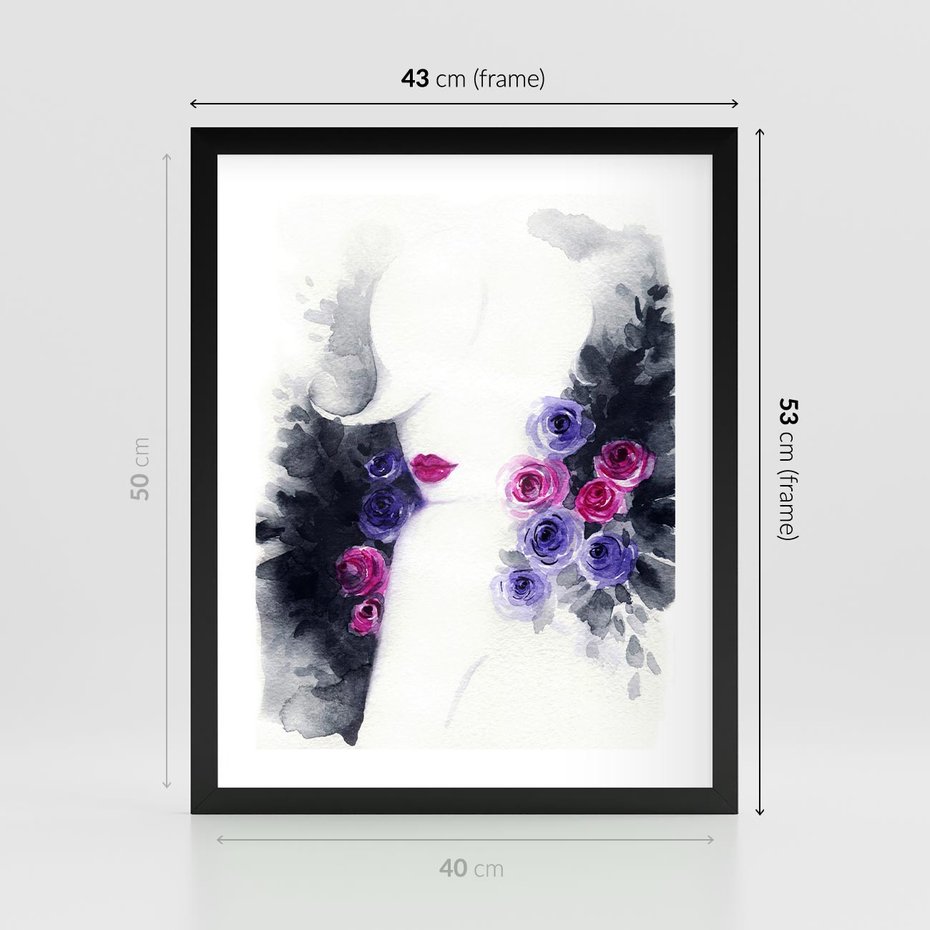 Plakat w ramie 40x50 - Urok osobowości - kobieta, portret - rama czarna