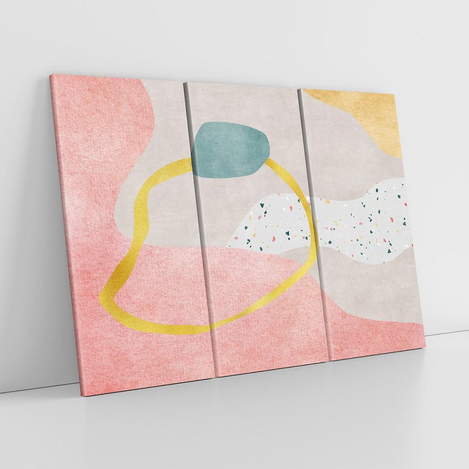 Obraz na płótnie 120x80 - Ekspresja w ruchu pędzla - abstrakcja, połączenie kształtów