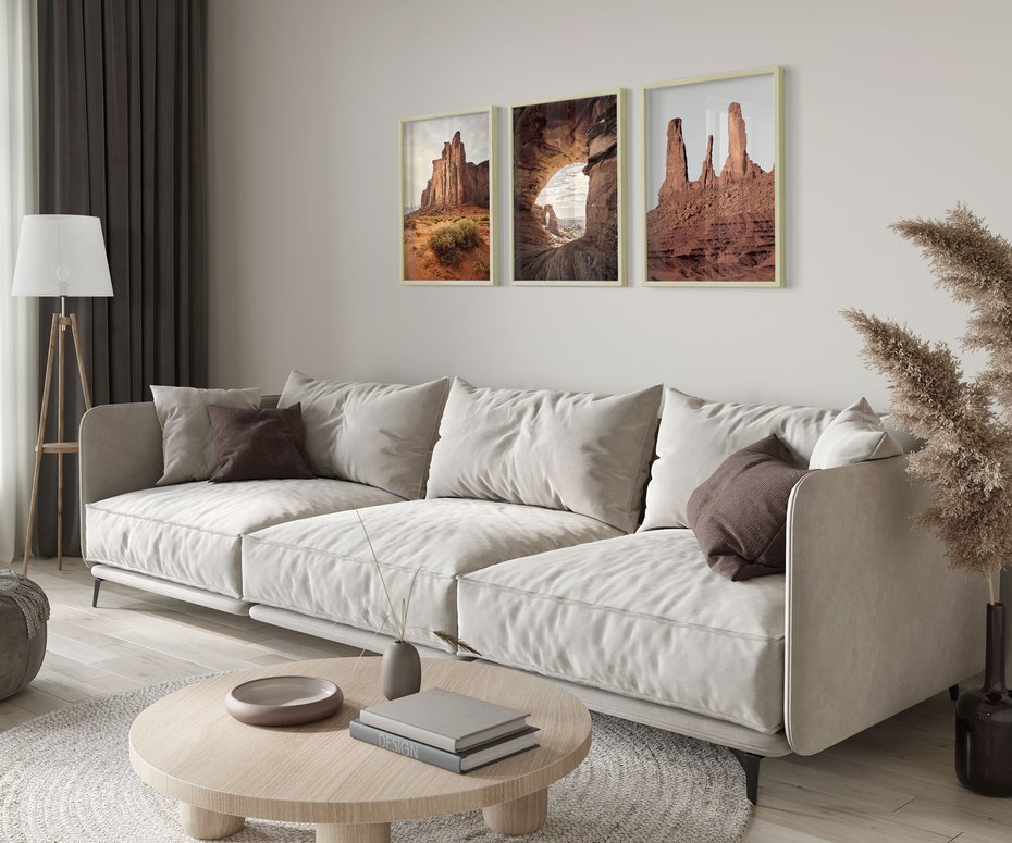 Zestaw obrazy w ramie 40x50 galeria - Kanion, widok, pustynia, USA - rama drewno