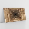 Obraz na płótnie 140x70 - Abstrakcyjny 3D tunel: Podróż w głębię - 3D, tunel