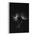 Obraz w ramie 70x100 - Delikatność Wiatru - dmuchawce, makro - rama biała