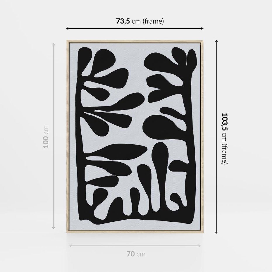 Obraz w ramie 70x100 - Taniec Kształtów - matisse, sztuka nowoczesna - rama drewno