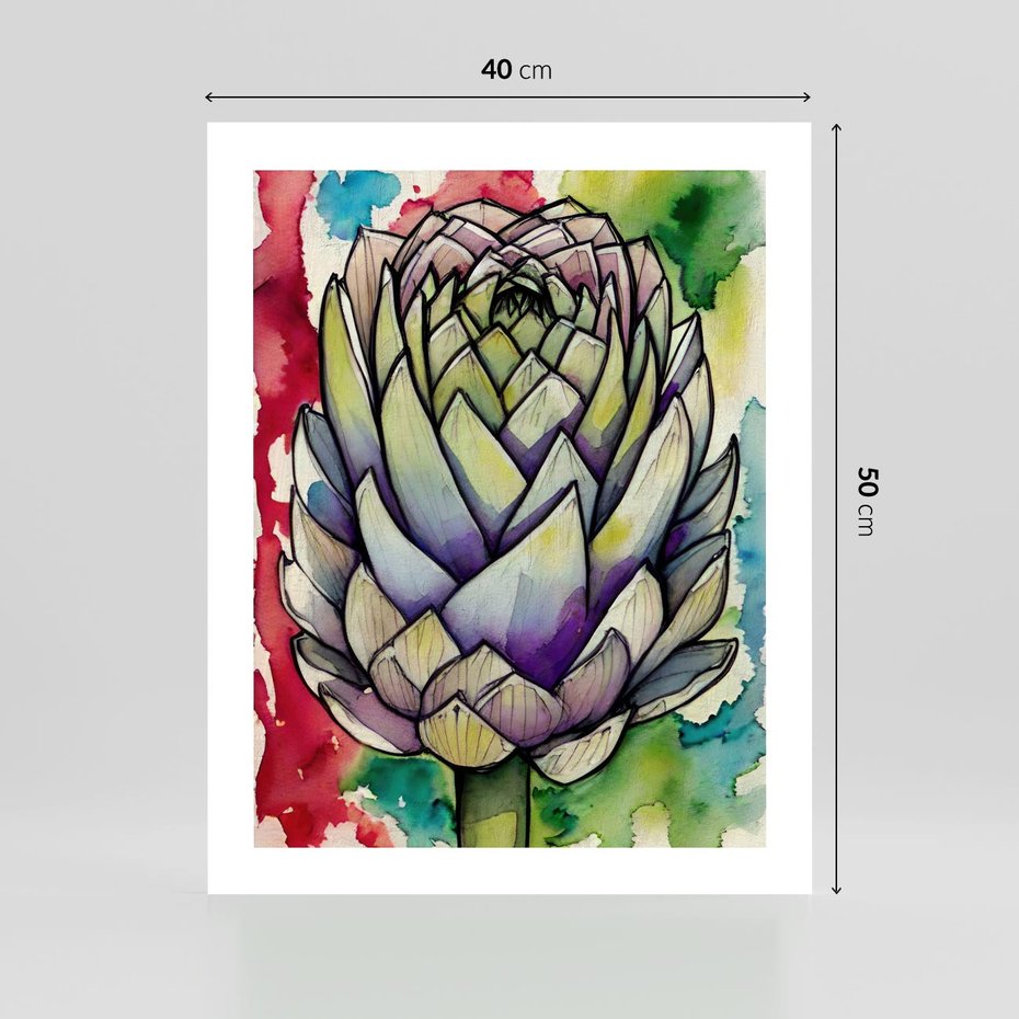 Plakat bez ramy 40x50 - Zamknięte w Roślinie - abstrakcja, akwarela