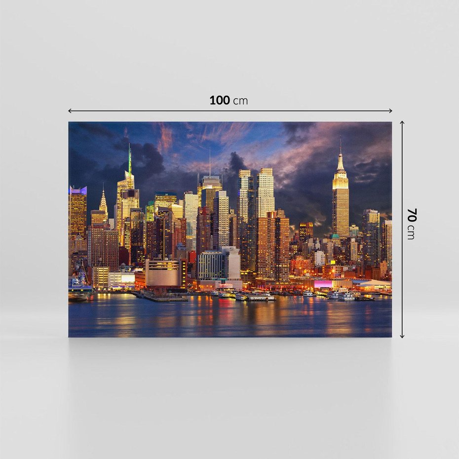 Obraz na płótnie 100x70 - Miasto Nocy - Nowy Jork, miasto