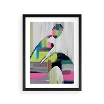 Plakat w ramie 50x70 - Impulsy Marzeń - abstrakcyjna sztuka, nowoczesny obraz - rama czarna