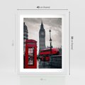 Plakat w ramie 40x50 - Londyński Klimat Telefoniczny - Londyn, telefon - rama biała