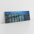 Obraz na płótnie 150x50 - "Starry Night Over the Rhone" (1888) Vincent van Gogh - Reprodukcja - reprodukcja, obraz na płótnie