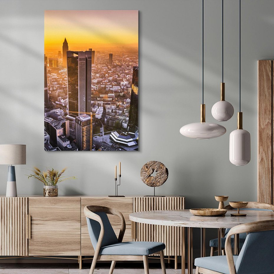 Obraz na płótnie 80x120 - Magiczny Frankfurt - miasto kontrastów - Frankfurt, Niemcy