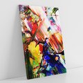 Obraz na płótnie 50x70 - Szalejące ognie kolorów - abstrakcja, farby olejne