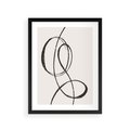 Plakat w ramie 30x40 - Zaklęte Linie - abstrakcyjne szkicowane linie, minimalizm - rama czarna