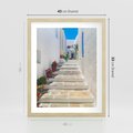 Plakat w ramie 40x50 - Urok Greckiej Uliczki - grecka, uliczka - rama drewno