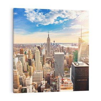 Obraz na płótnie 50x50 - Pulsujące Serce Nowego Jorku - Manhattan, Nowy Jork
