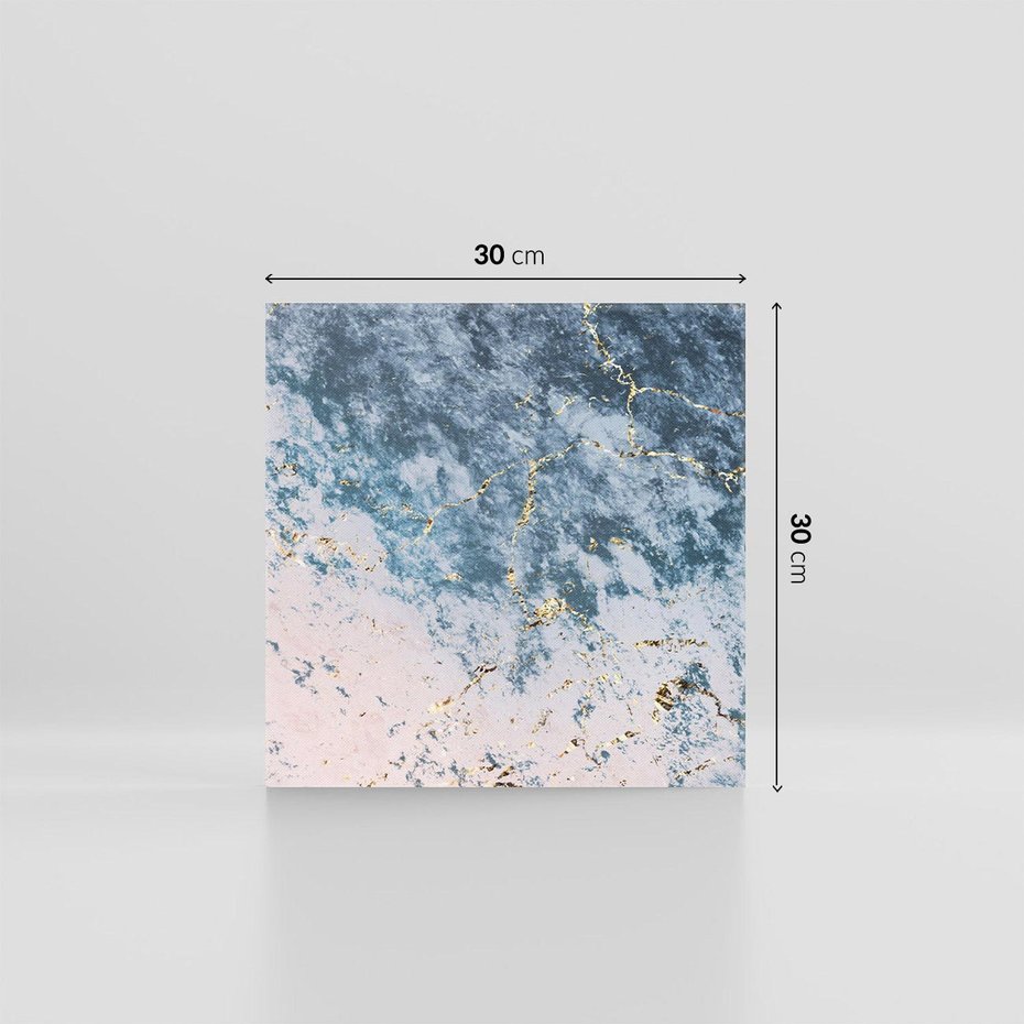 Obraz na płótnie 30x30 - Elegancja i Wyrafinowanie - marmur, złoto