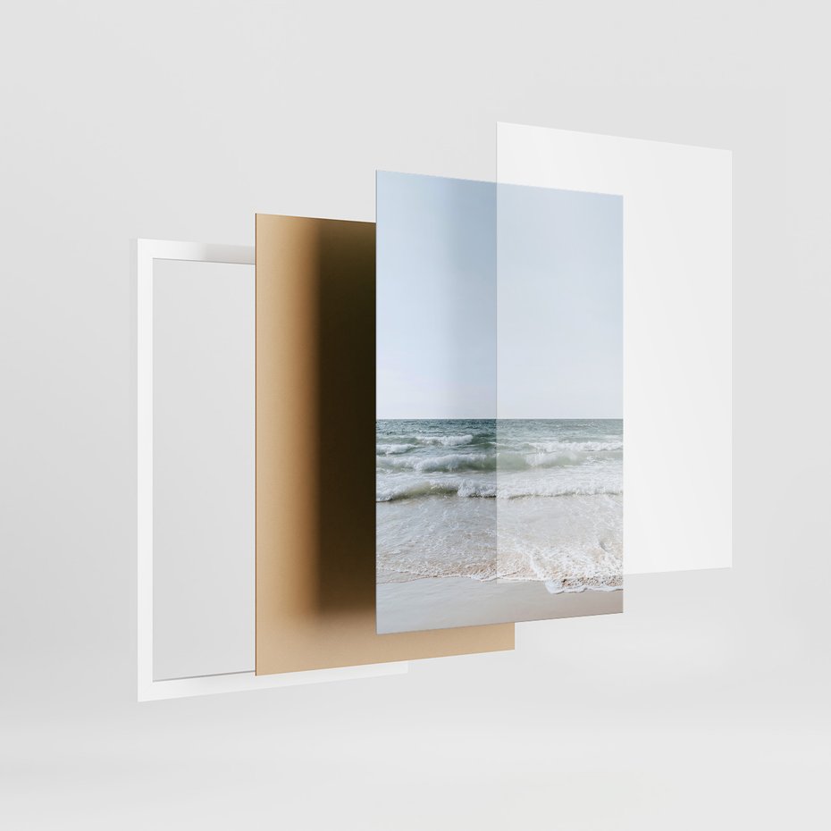 Zestaw obrazy w ramie 30x40 galeria - Dream, big, palmy, morze - rama biała