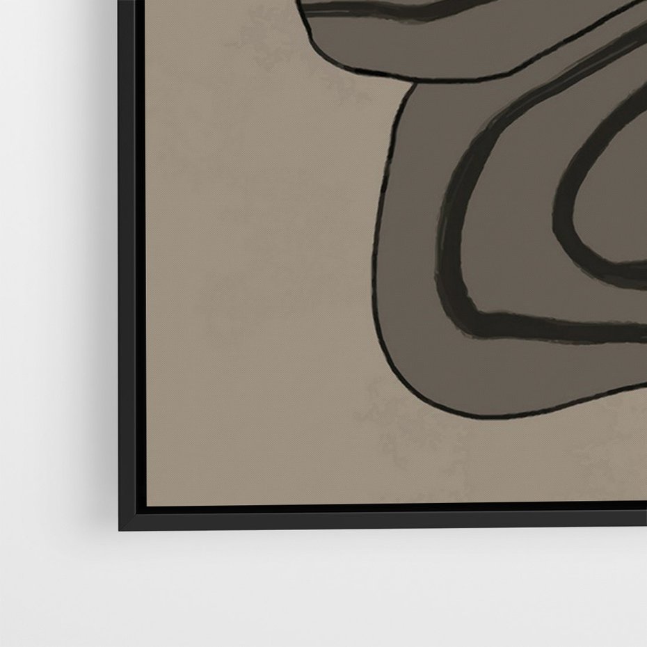 Obraz w ramie 50x70 - Niezwykłe Przesilenia - nowoczesna geometryczna sztuka, loftowe wnętrze - rama czarna