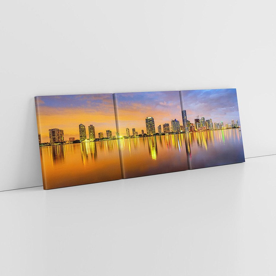 Obraz na płótnie 90x30 - miasto świateł - Miami, Floryda