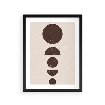 Plakat w ramie 40x50 - Migocące Granice - mid century styl, nowoczesna grafika - rama czarna