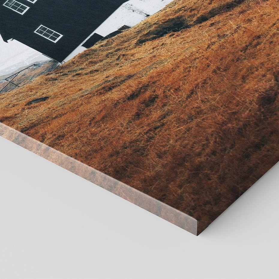 Obraz na płótnie 70x100 - Ciepło i Przytulność - skandynawski, domek