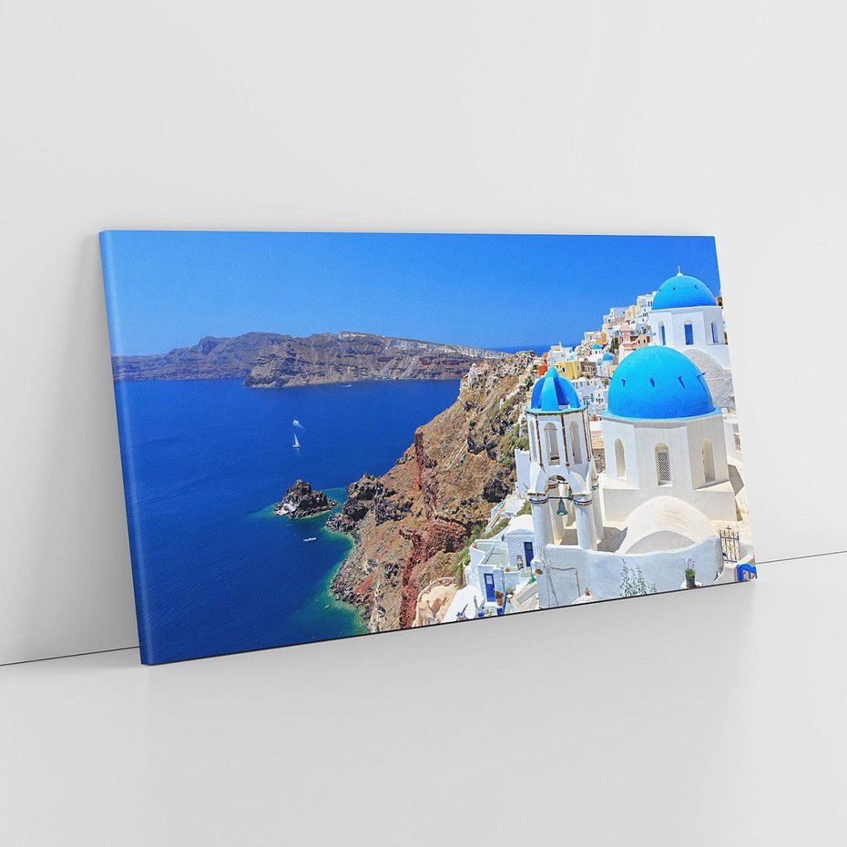 Obraz na płótnie 140x70 - Santorini i Morze Błękitów - Grecja, Santorini