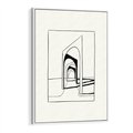 Obraz w ramie 50x70 - Poezja światła i cienia - nowoczesna sztuka, minimalistyczny styl - rama biała