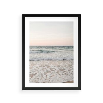 Plakat w ramie 40x50 - Krajobraz Morza i Fal - morze, fale - rama czarna