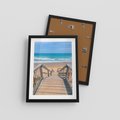 Plakat w ramie 30x40 - Pomost ku Morzu - pomost na plaży, morze - rama czarna