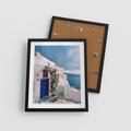 Plakat w ramie 40x50 - Urok Greckiej Wyspy - Santorini, Grecja - rama czarna