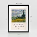 Plakat w ramie 30x40 - Pole z Cyprysami - reprodukcja obrazu, van gogh - rama czarna