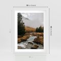 Plakat w ramie 30x40 - W Górskiej Dolinie - artystyczna fotografia, las - rama biała
