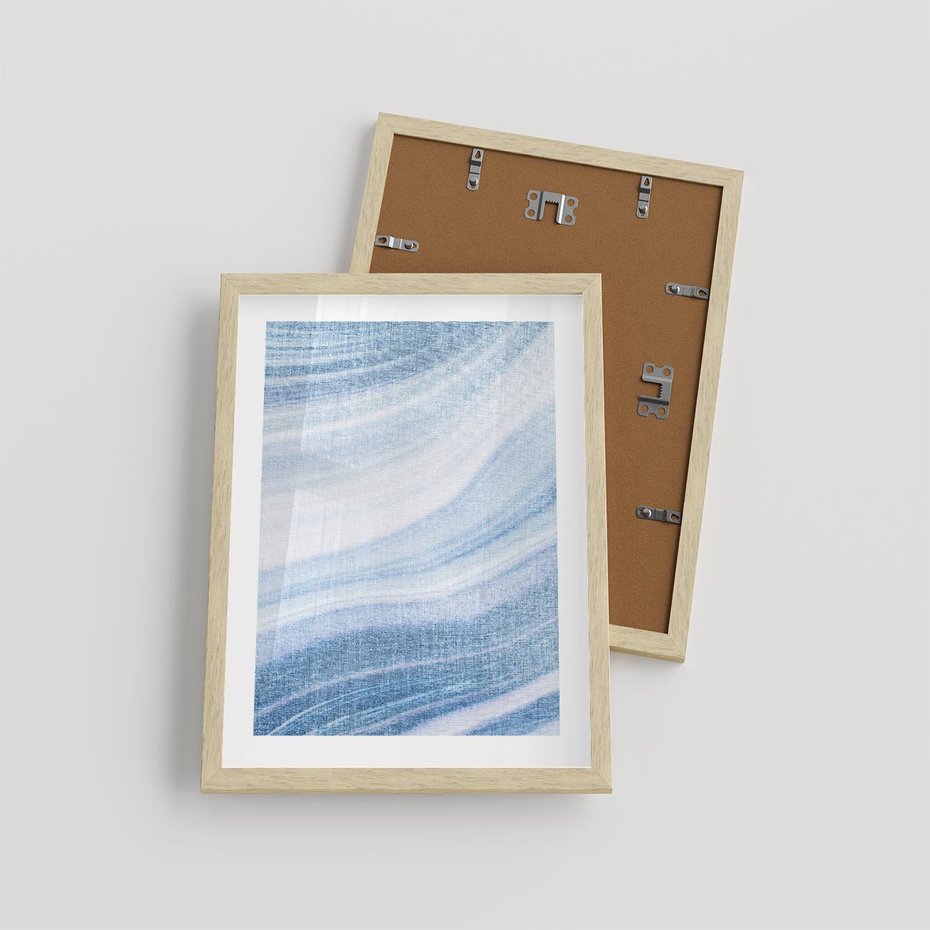 Plakat w ramie 30x40 - Abstrakcyjna akwarela - abstrakcja, akwarela - rama drewno