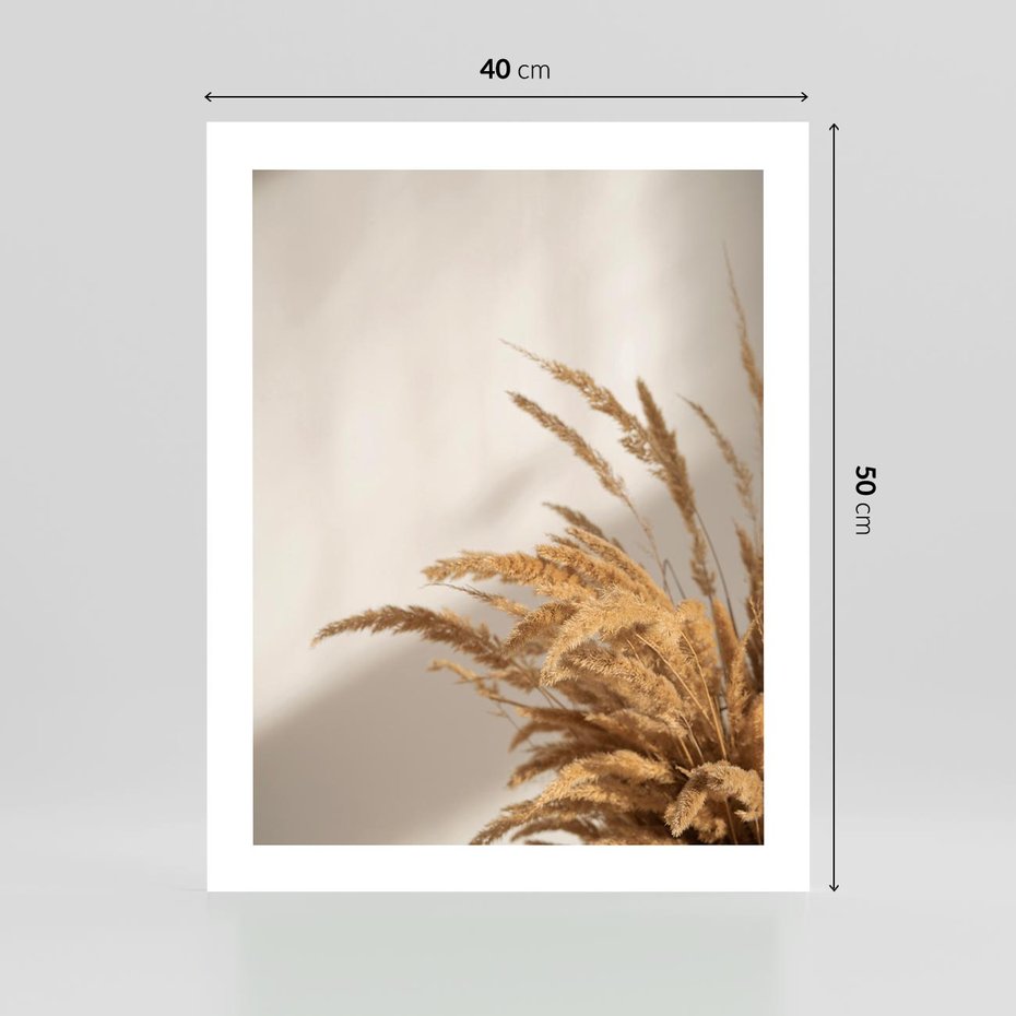 Plakat bez ramy 40x50 - Swobodne trawy boho - boho, suche