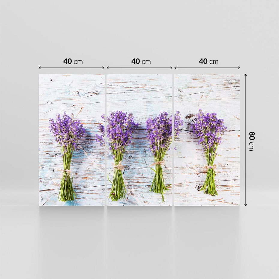 Obraz na płótnie 120x80 - Urok lawendowych pól - lawenda, kawiaty