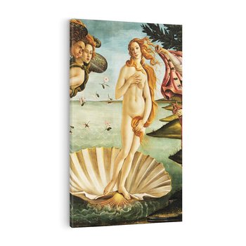 Obraz na płótnie 50x70 - "Narodziny Wenus" (1485), Sandro Botticelli - Reprodukcja - reprodukcja, obraz na płótnie