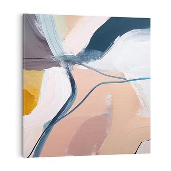 Obraz na płótnie 70x70 - Ścieżki Emocji - abstrakcja, farby olejne