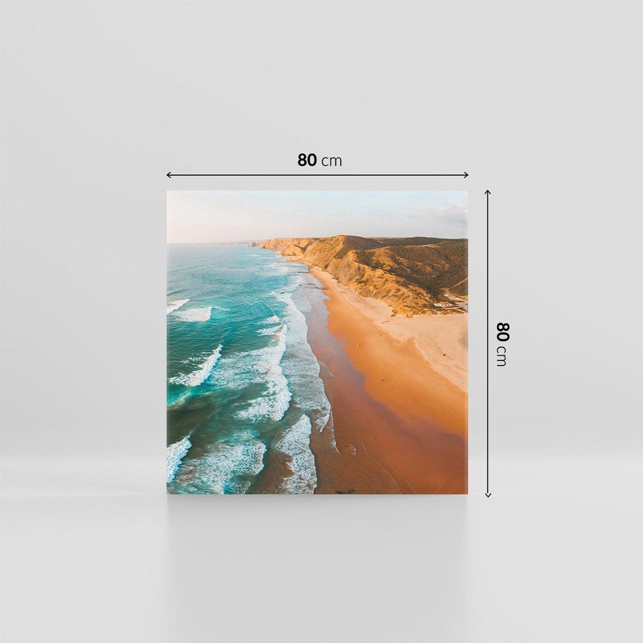 Obraz na płótnie 80x80 - Z Lotu Ptaka - fotografia, plaża