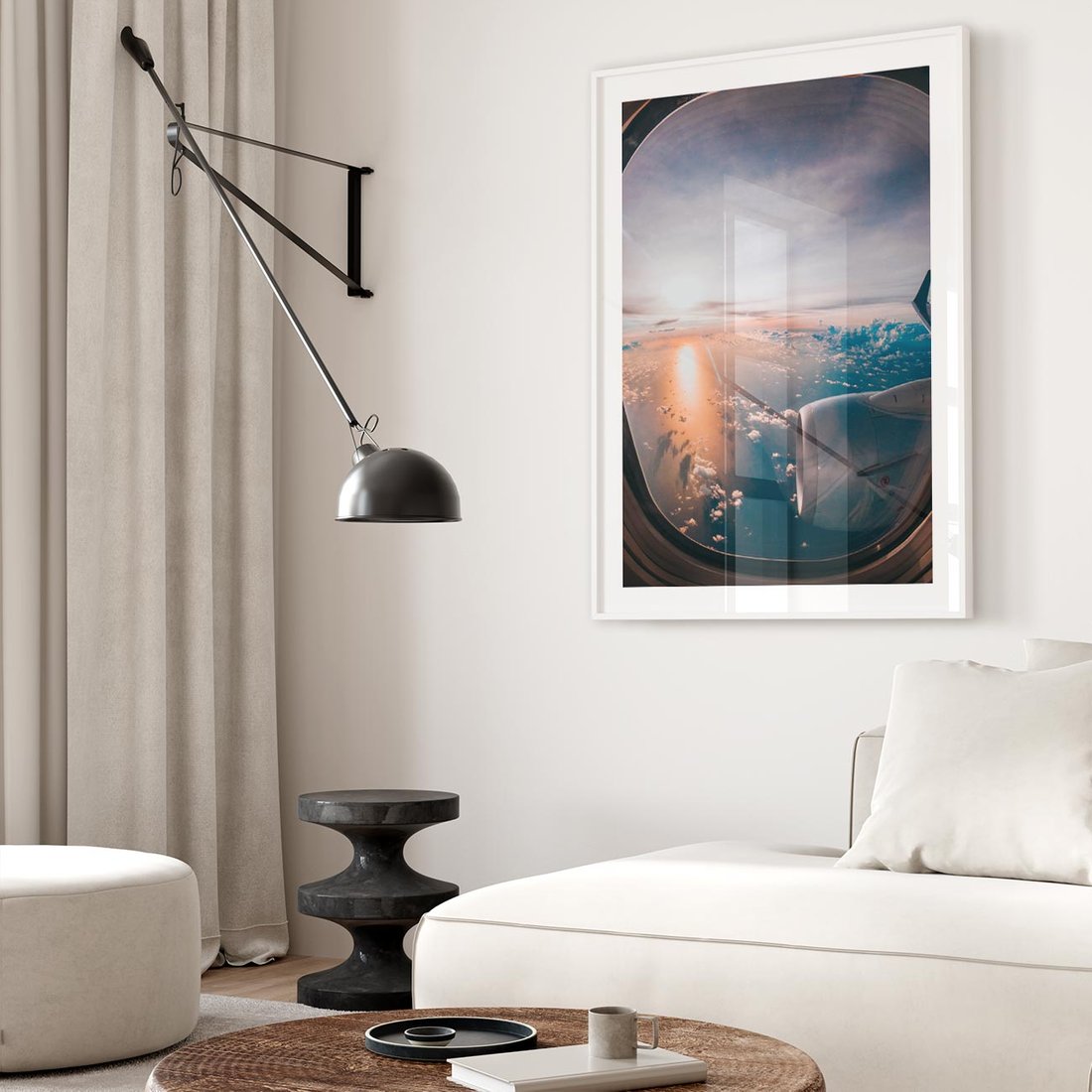 Plakat bez ramy 30x40 - Widok z Góry - fotografia, zdjecie z okna samolotu