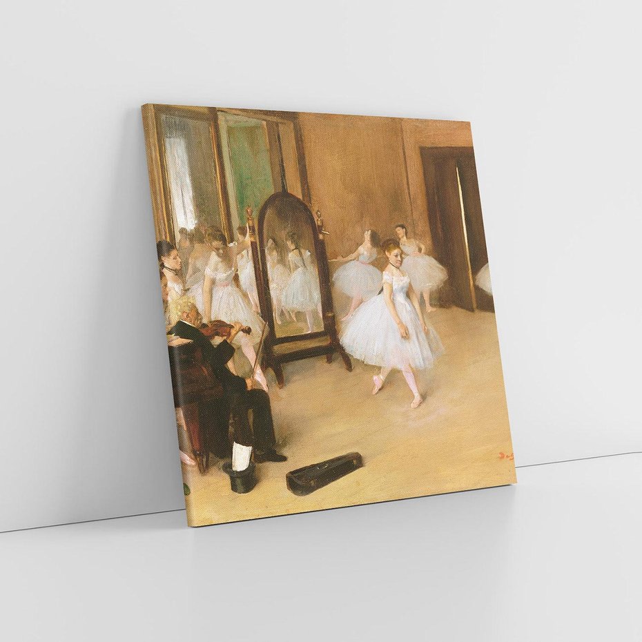 Obraz na płótnie 50x50 - The Dancing Class (1870), Edgar Degas - Reprodukcja - reprodukcja, obraz na płótnie