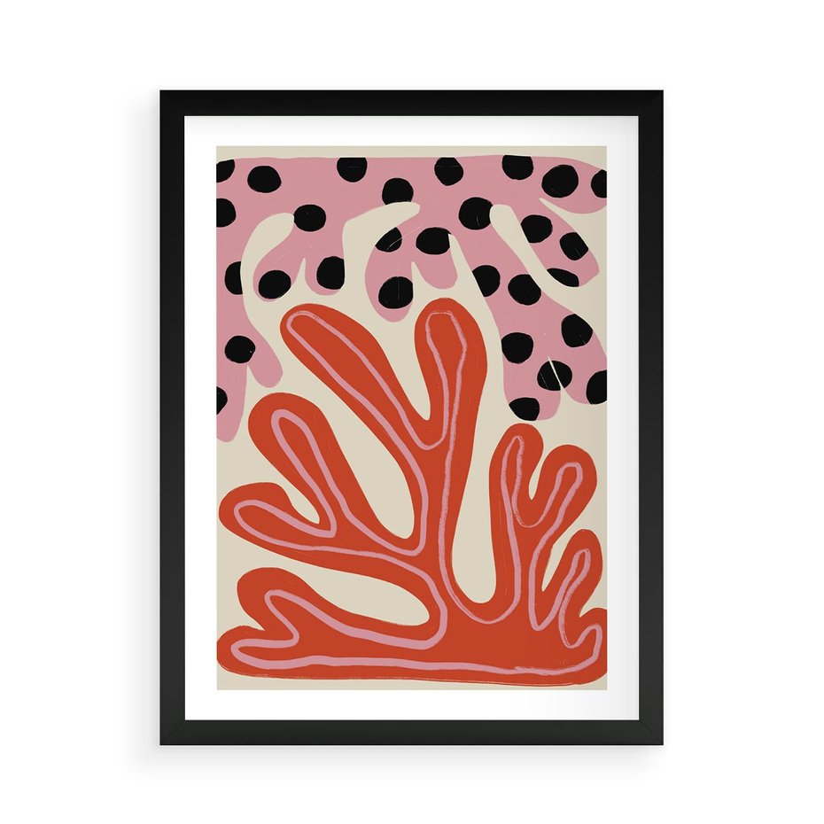 Plakat w ramie 50x70 - Księga Pastelowych Impulsów - abstrakcyjny obraz, plakat - rama czarna