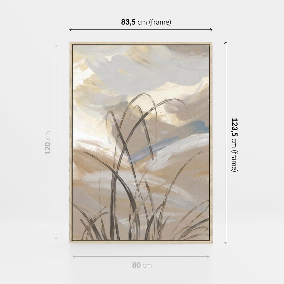 Obraz w ramie 80x120 - Nowoczesne Odbicia - akwarela, obraz - rama drewno