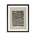 Plakat w ramie 40x50 - Energetyczne Pulsacje Nowości - boho plakat, czarne kropki kreski - rama czarna
