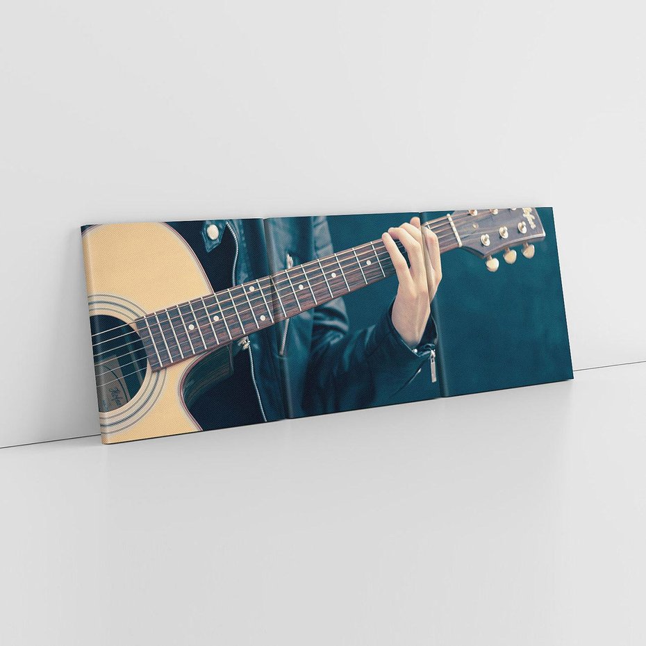 Obraz na płótnie 150x50 - Gitara - Dźwięki Retro - gitara, muzyka