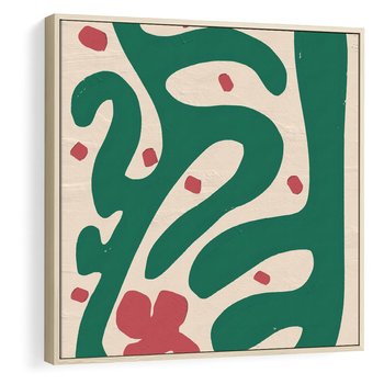 Obraz w ramie 80x80 - Boho Widoki - abstrakcyjny obraz, plakat - rama drewno