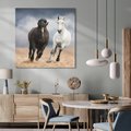 Obraz na płótnie 40x40 - Siła koni w galopie - konie, galop