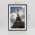 Plakat w ramie 50x70 - Magia Wieży Eiffla - wieża, Eiffla - rama czarna