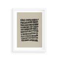 Plakat w ramie 30x40 - Energetyczne Pulsacje Nowości - boho plakat, czarne kropki kreski - rama biała