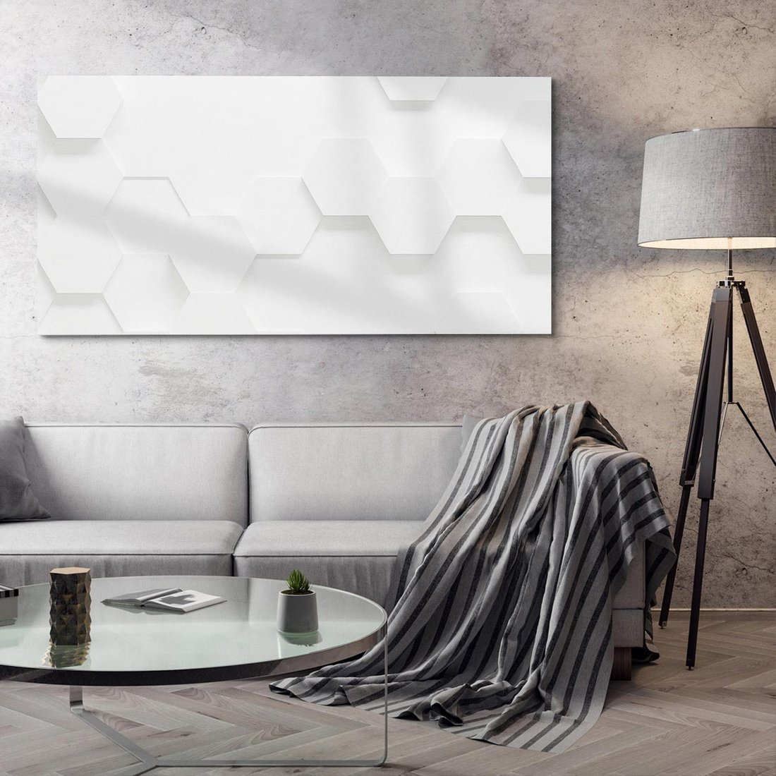 Obraz na płótnie 120x60 - Przestrzenne Zabawy - geometryczne, 3D