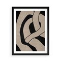 Plakat w ramie 50x70 - Obce Wariacje - abstrakcyjne linie, mroczny plakat - rama czarna