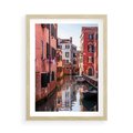 Plakat w ramie 50x70 - Przejażdżka gondolą przez Wenecję - Wenecja, kanały - rama drewno